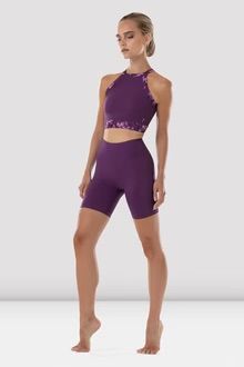 Bloch Open Back High Neck Crop Top