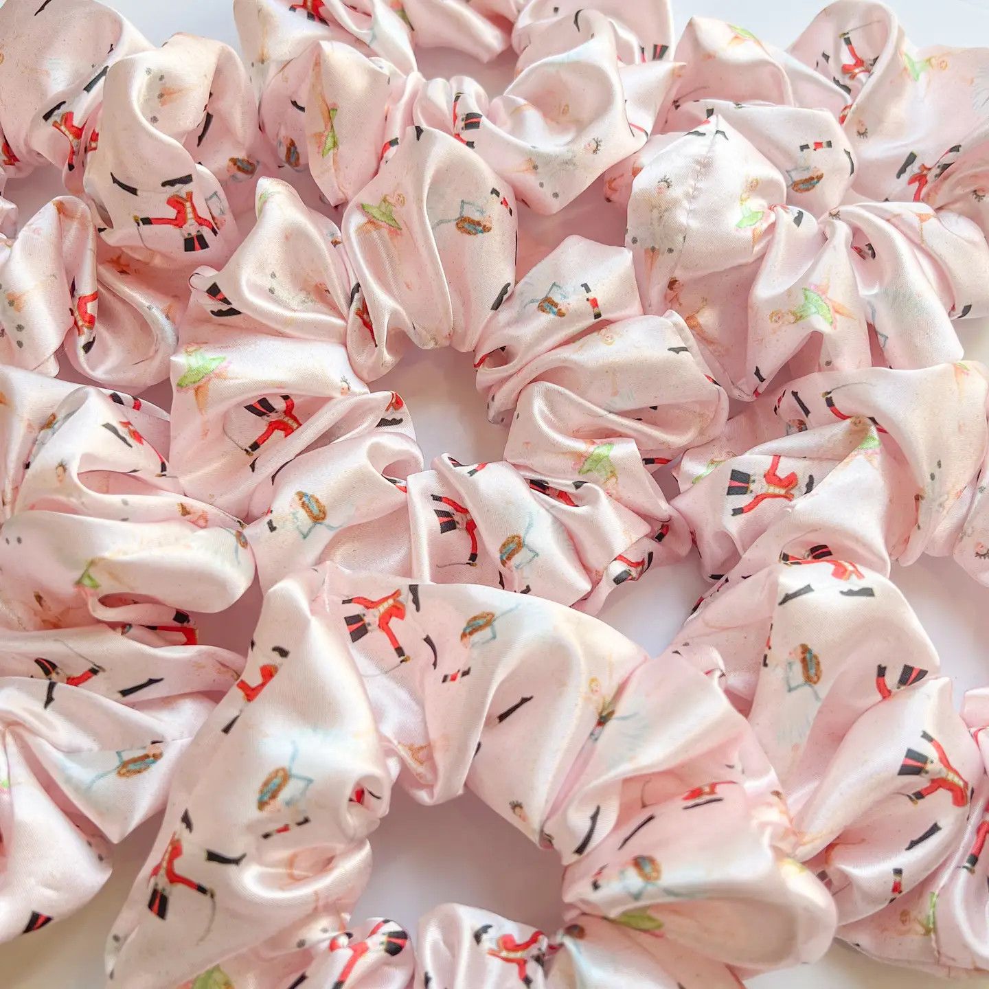 Nutcracker Oversized Luxury Pink Satin Scrunchie