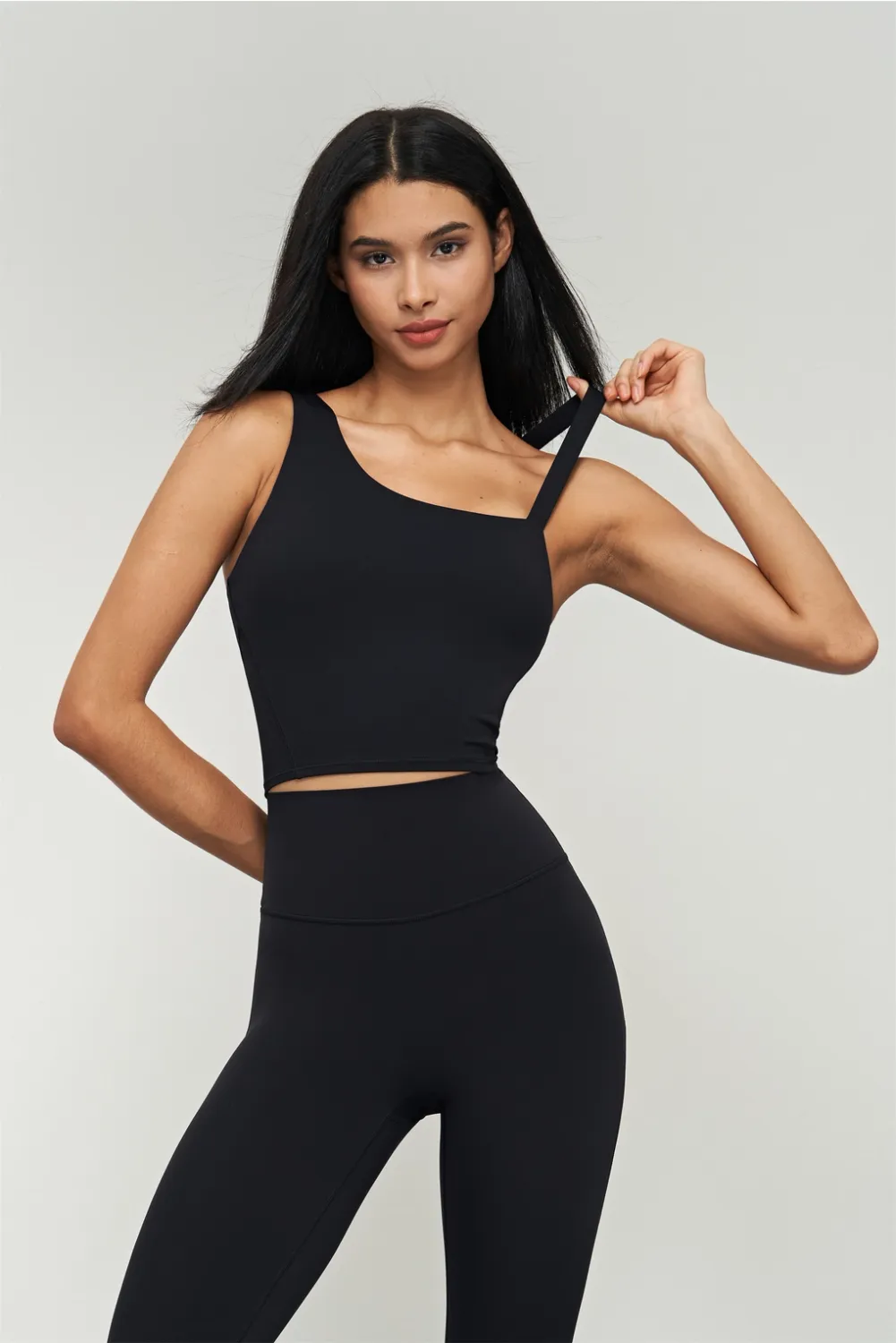 Kalina Longlined One Shoulder Strap Sports Bra