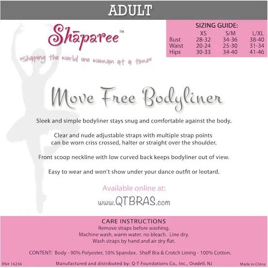 Move Free Nude Bodyliner Camisole Leotard