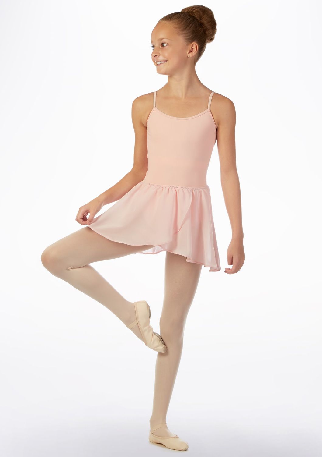  Bloch Girls Solid Color Faux Wrap Skirt