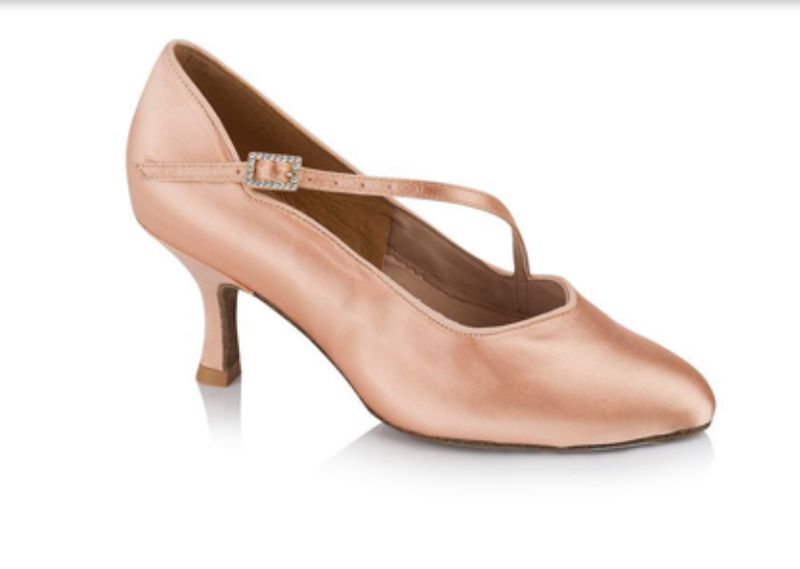 Freed Eternity Flesh Satin Ballroom Shoes