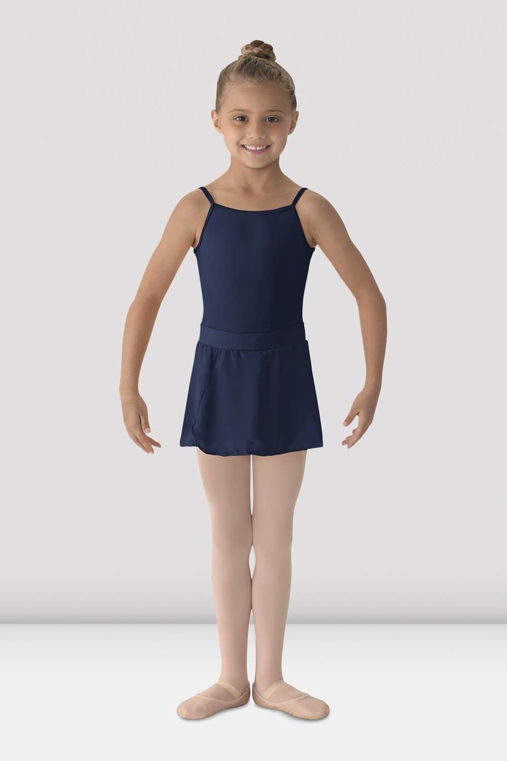 Mirella Girls Solid Color Faux Wrap Skirt