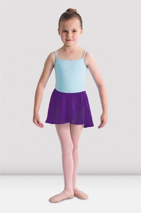  Bloch Girls Solid Color Faux Wrap Skirt