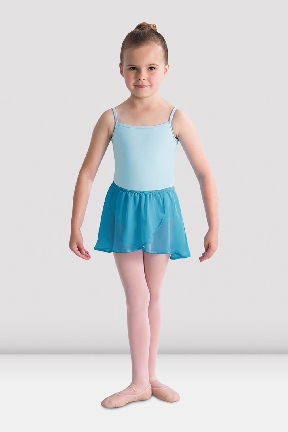  Bloch Girls Solid Color Faux Wrap Skirt