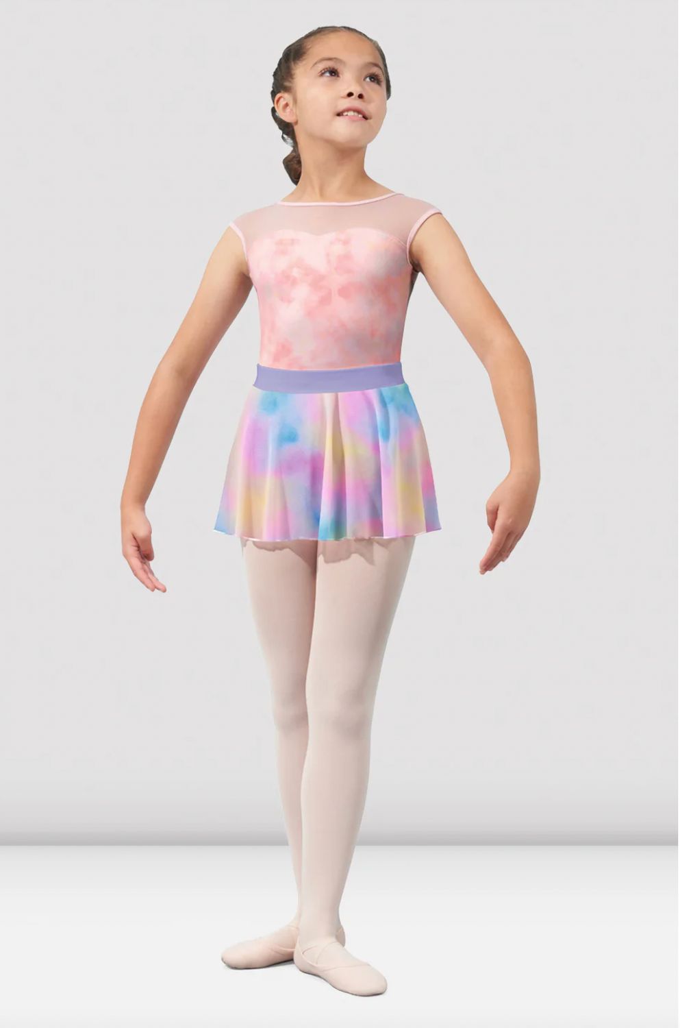 Mirella Girls Watercolor Mesh Skirt