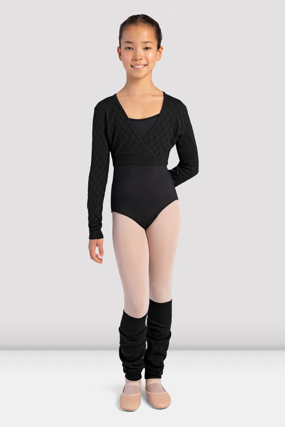 Bloch Children’s Long Sleeve Knitted Fixed Wrap Sweater