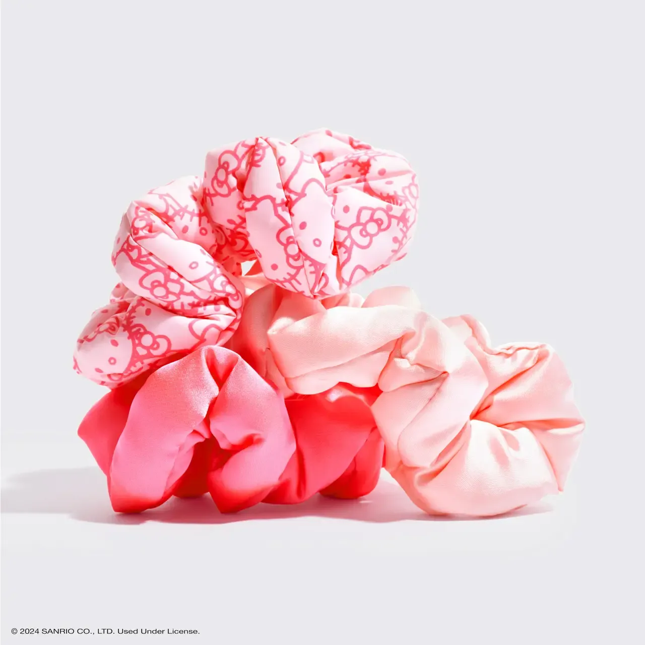 Hello Kitty Set of 3 Recycled Fabric Hair Scrunchies