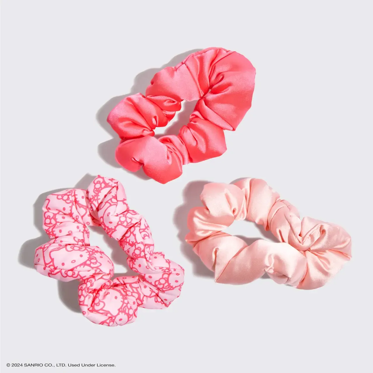 Hello Kitty Set of 3 Recycled Fabric Hair Scrunchies