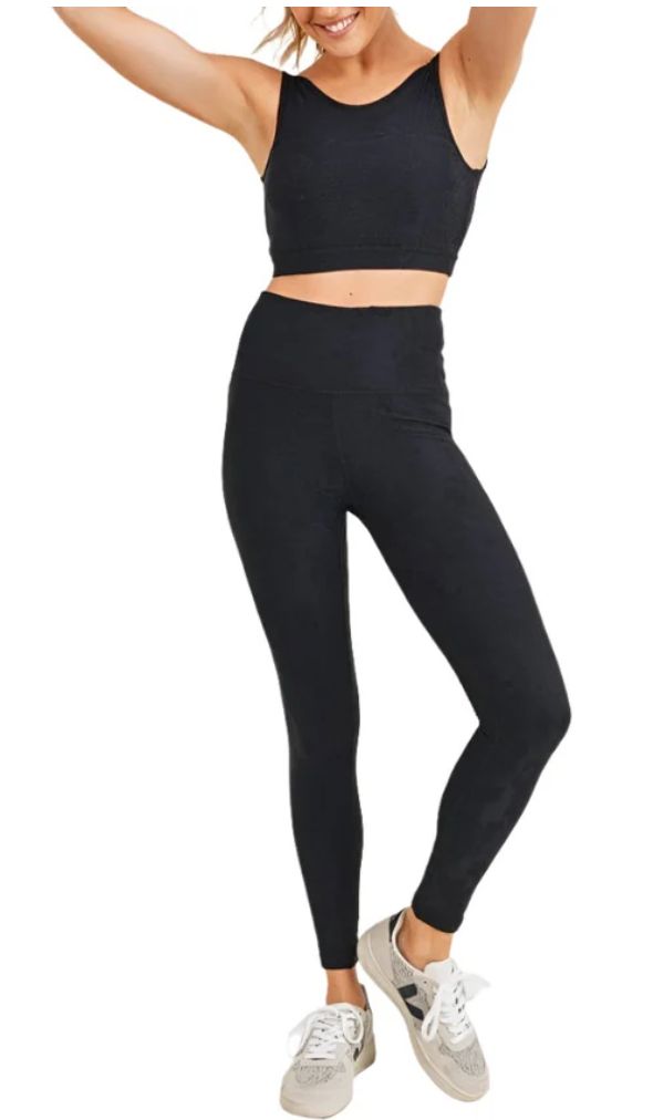 Mono B Jacquard Laced Back Sports Bra