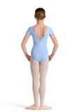 Mirella Printed Twist Back Cap Sleeve Leotard