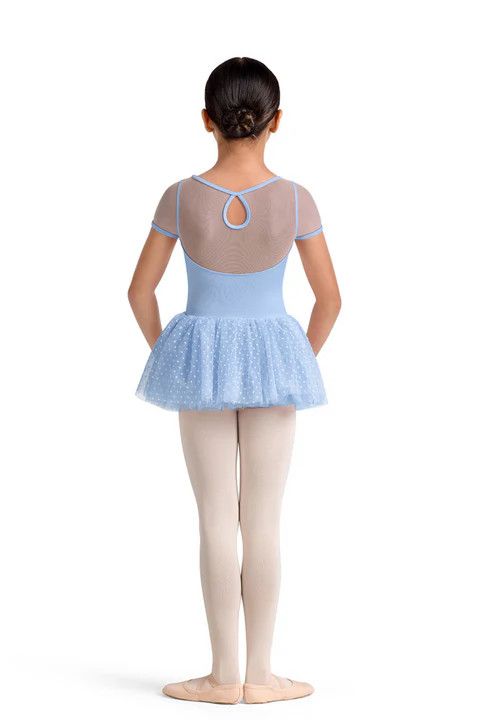 Mirella Kaleidoscope Mesh Cap Sleeve Keyhole Tutu Dress