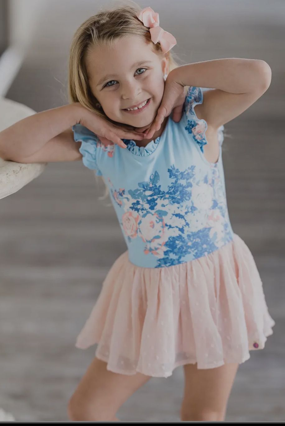 Farrah Blue Floral Cheeky Children’s Tutu