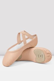 Adults Bloch Enhance Leather Stretch Ballet Flats