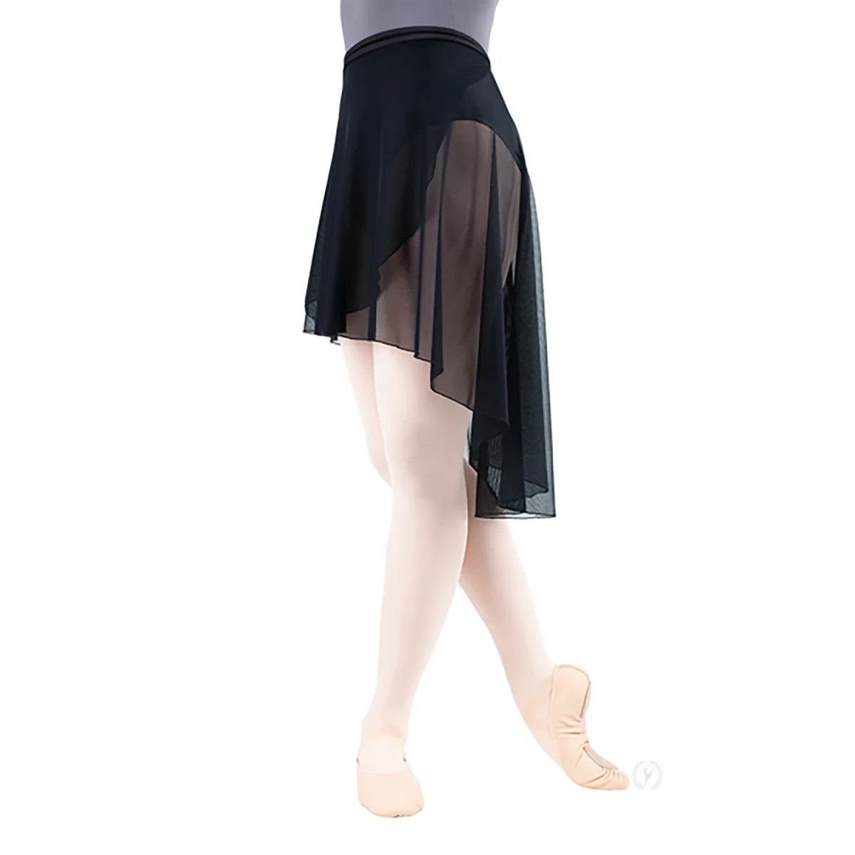 Dramatic Wrap Mesh Skirt