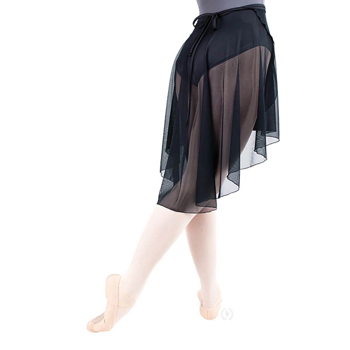 Dramatic Wrap Mesh Skirt