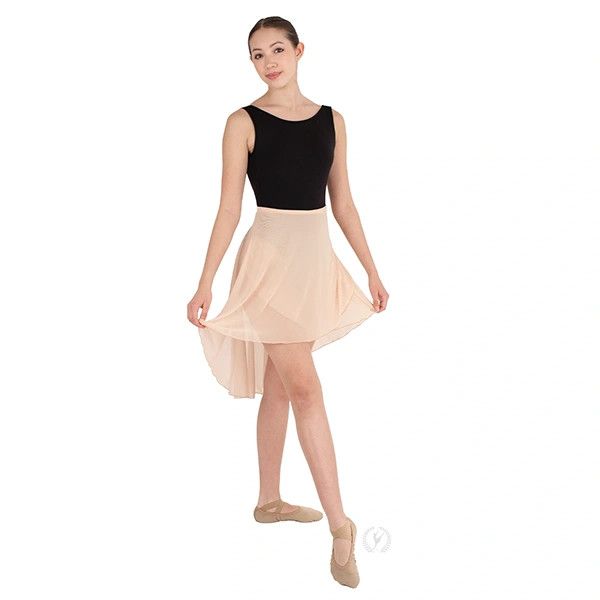 Dramatic Wrap Mesh Skirt