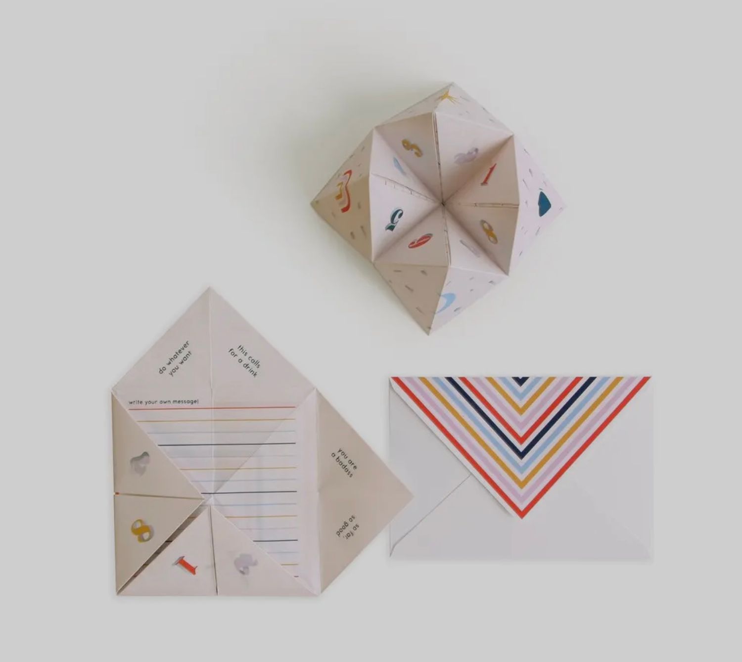 Pop Up Card &amp; Envelope, Color: Cootie Catcher
