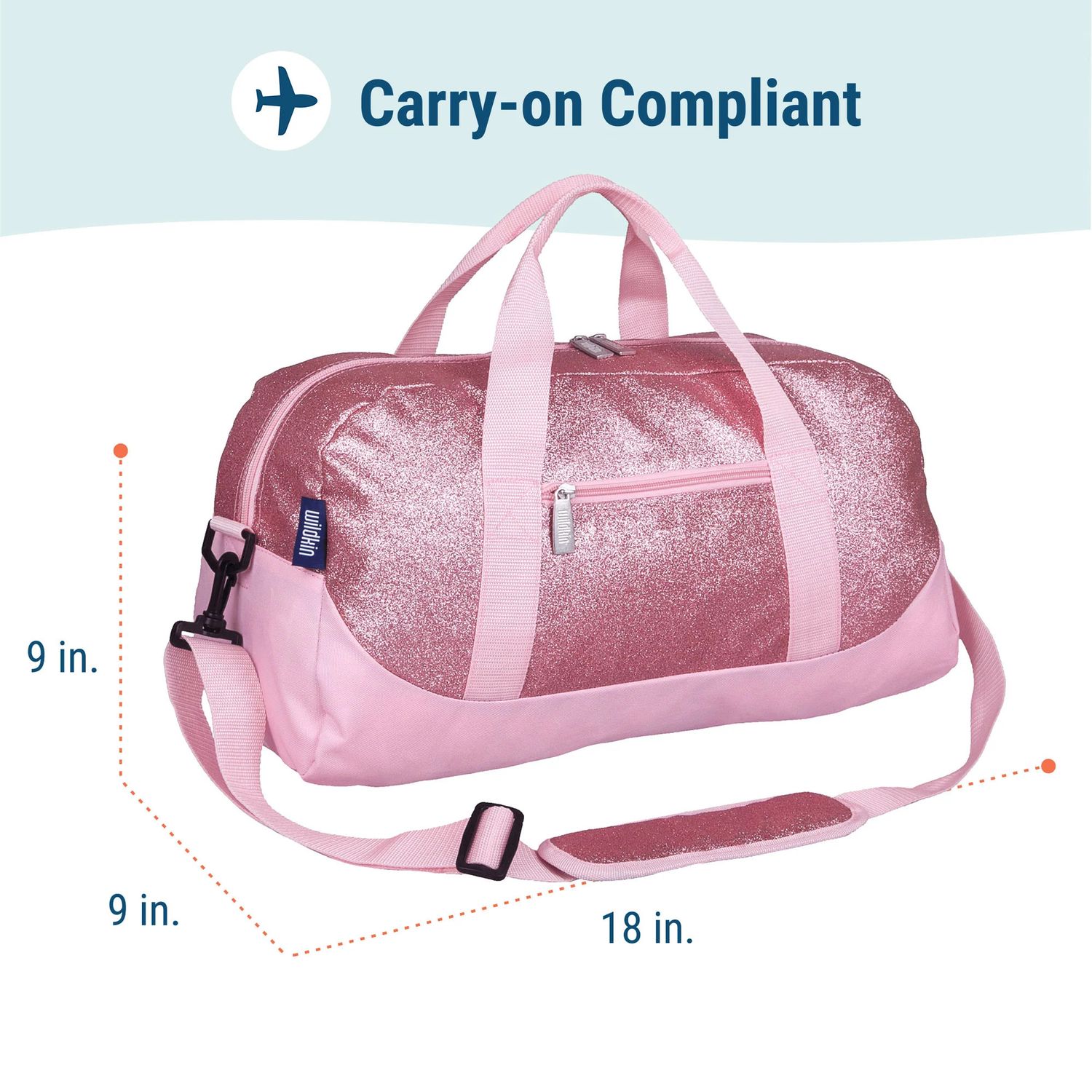 Pink Glitter Duffle Bag