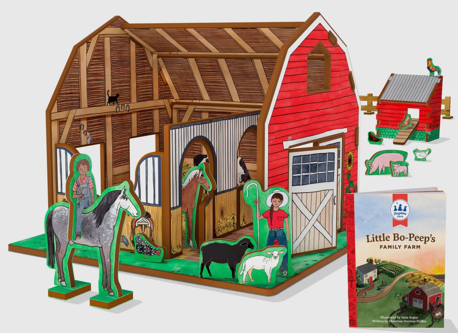 Storytime Toys Little Bo Peep’s Family Farm &amp;  Playset