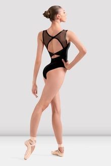 Bloch Arabesque Boat Neck Mesh Back Leotard