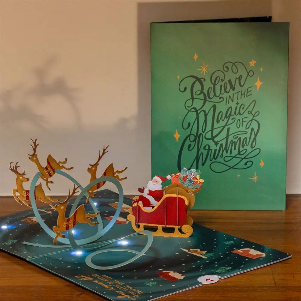 Lovepop Light Up w/Music Christmas Eve Sleigh Ride Card