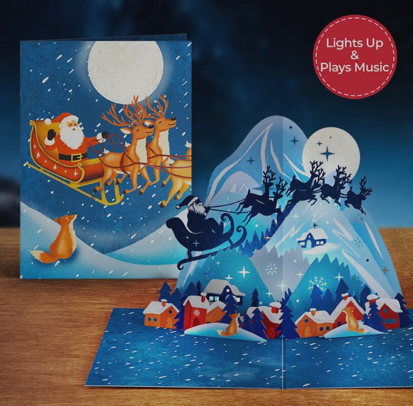 Lovepop Light Up w/Music Christmas Eve Sleigh Ride Card, Color: Christmas Eve Sleigh Ride