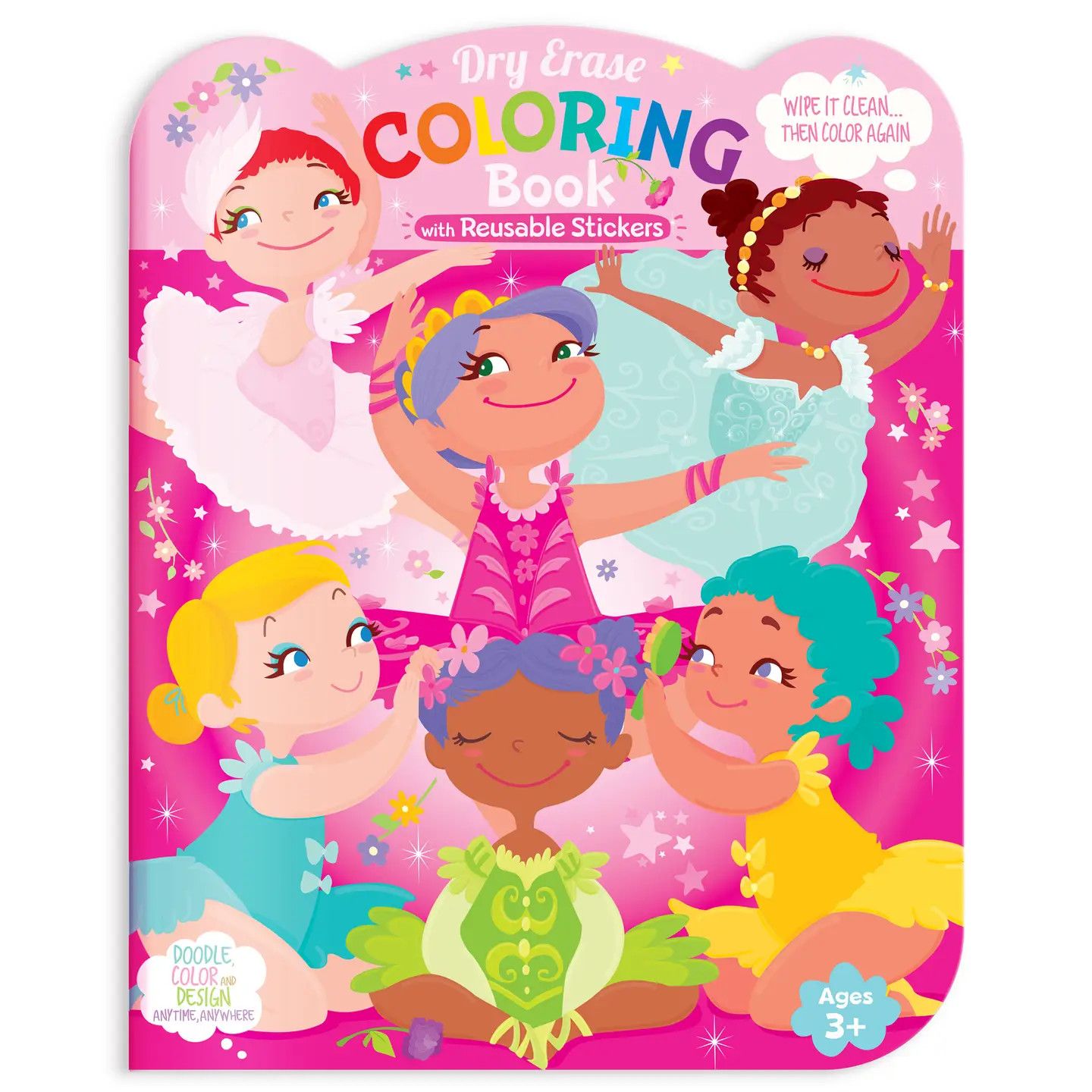 Dry Erase Resusable Coloring Book &amp; Stickers