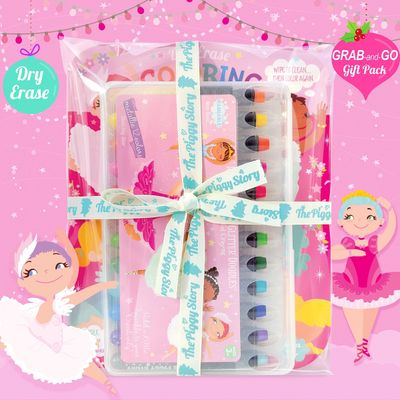 Ballerina Dry Erase Coloring Book &amp; Crayon Gift Set