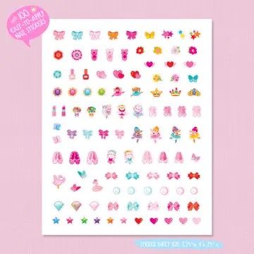 100+ Cutie Ballerina Nail Stickers