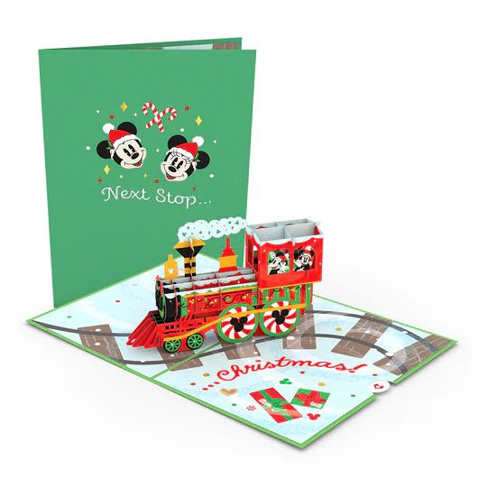 Lovepop Mickey and Minnie Christmas Train Card