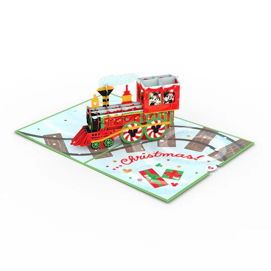 Lovepop Mickey and Minnie Christmas Train Card