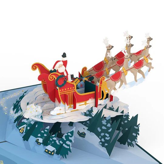 Lovepop Night Sky Santa Sleigh Card