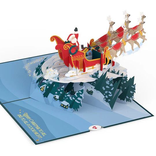 Lovepop Night Sky Santa Sleigh Card