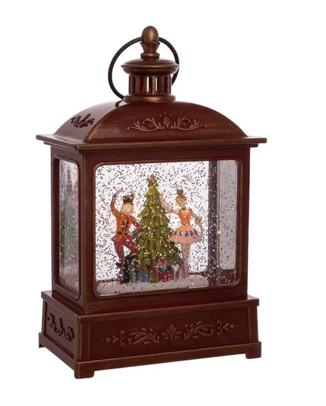 Kurt Adler 8” Nutcracker Swirling Water Lantern