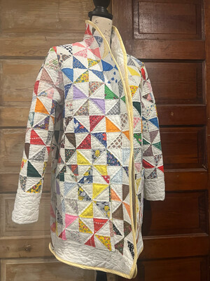 Bright Pinwheel Quilt Jacket