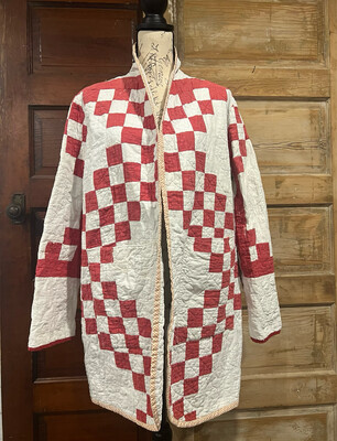 Red Checkered Quilt Coat