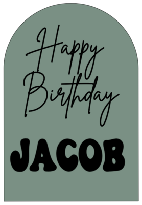 Arch Birthday Cake Topper