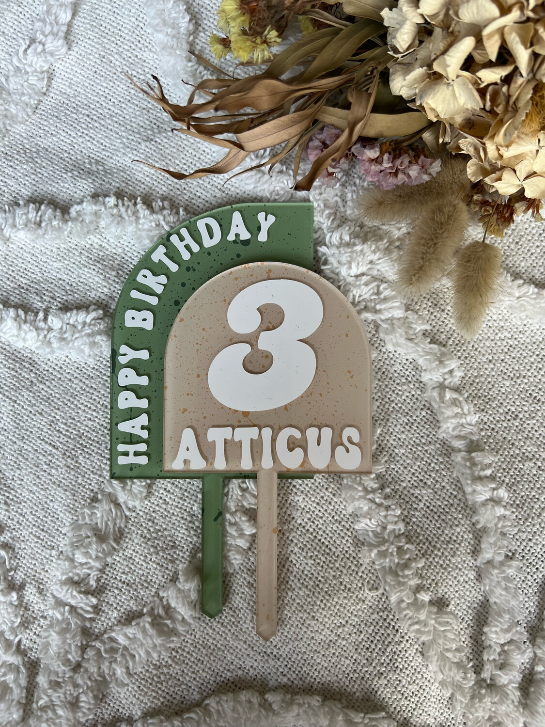Double Layer Birthday Cake Topper