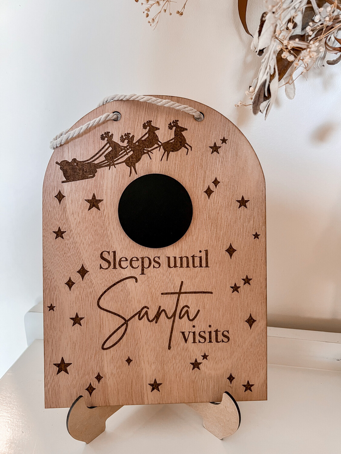 Wooden Christmas countdown