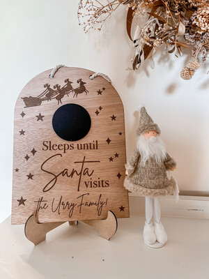 Personalised Wooden Christmas countdown - Arch