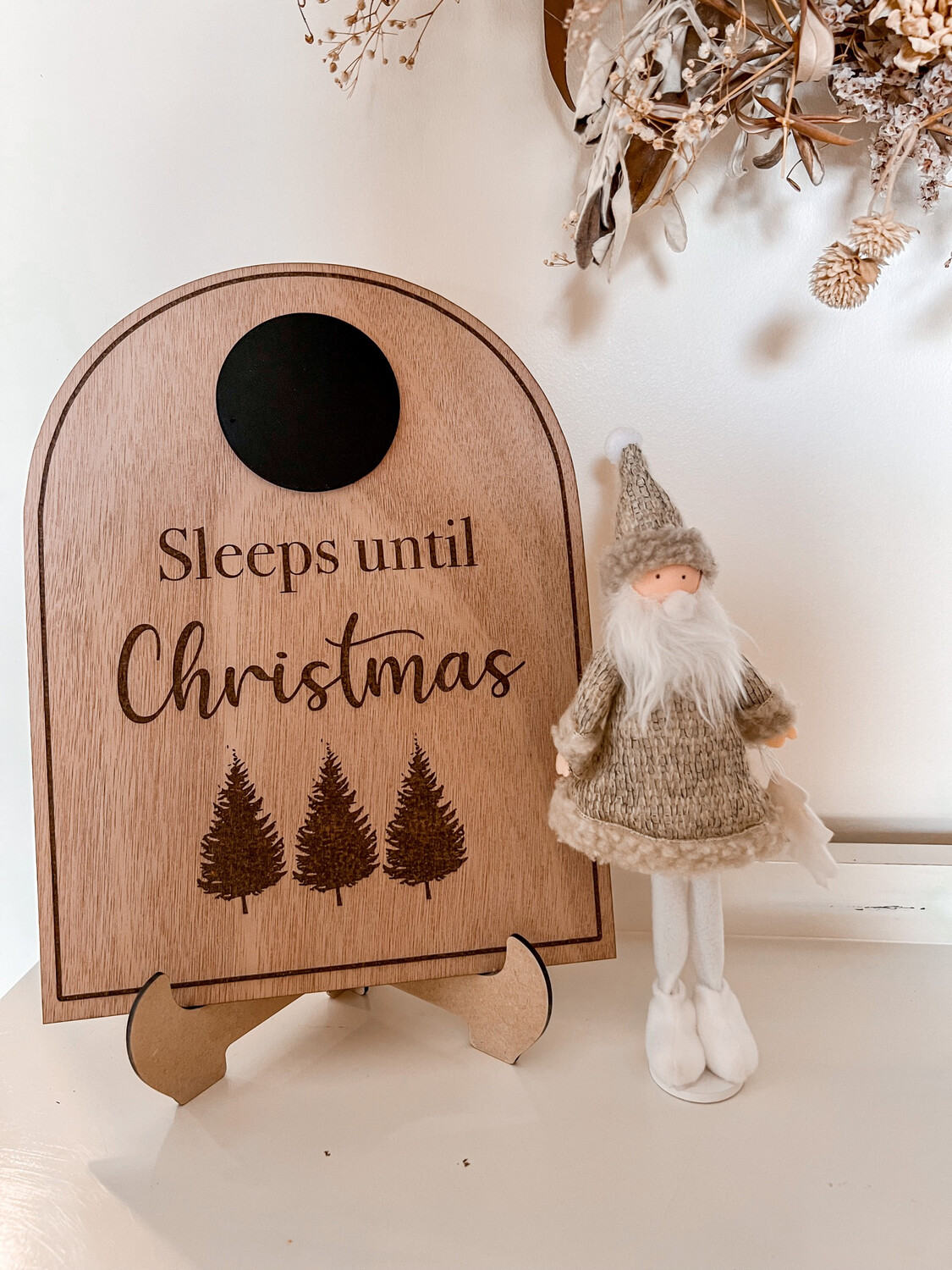 Wooden Christmas countdown