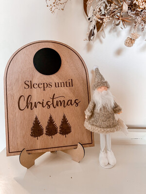 Wooden Christmas countdown