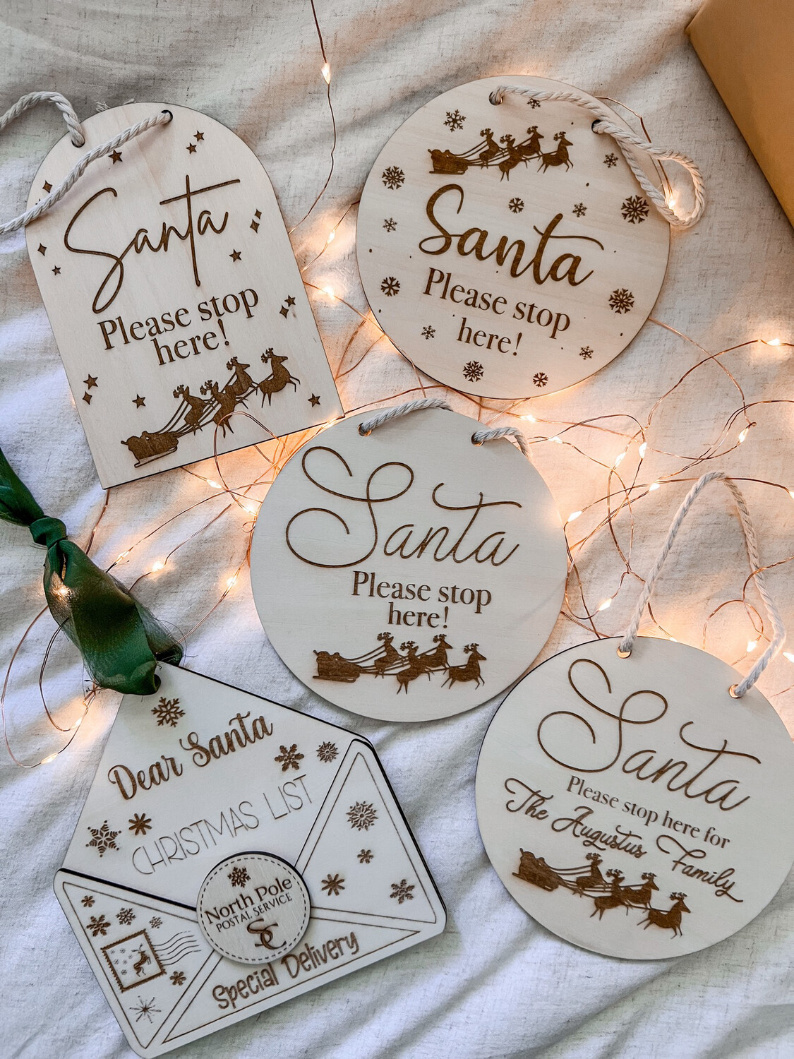Wooden Santa Letter holder