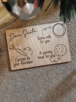 Wooden Christmas Eve Platter