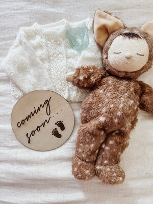 Wooden Pregnancy Announcement