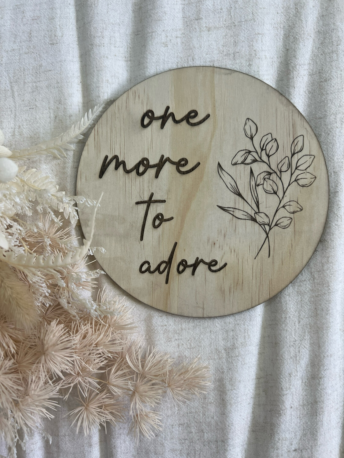 Wooden Pregnancy Announcement