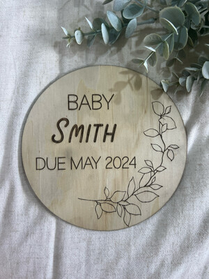 Personalised Wooden Pregnancy Announcement