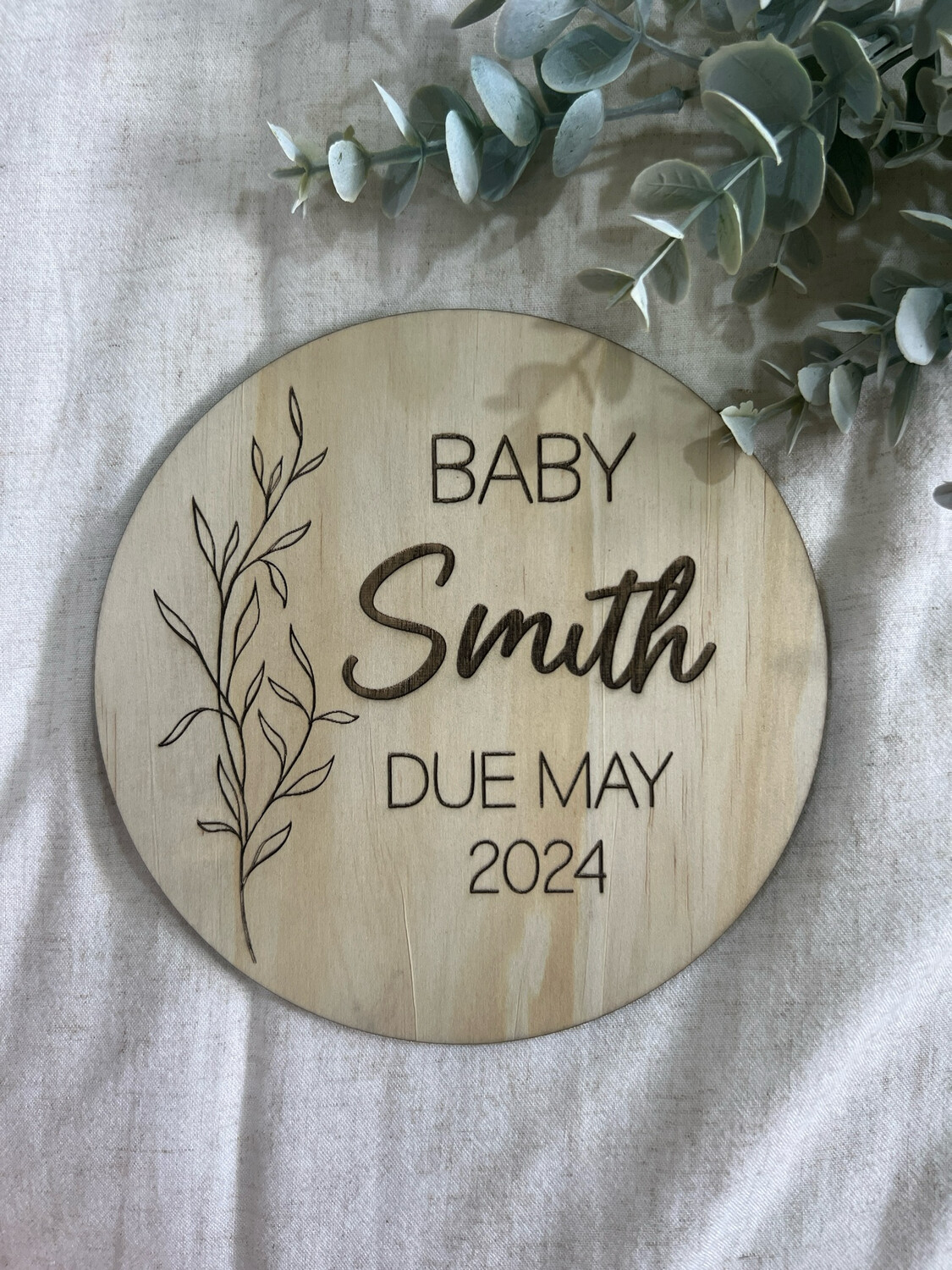 Personalised Wooden Pregnancy Announcement