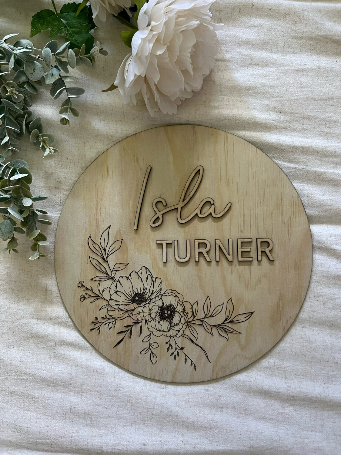 Wooden Name Sign - large